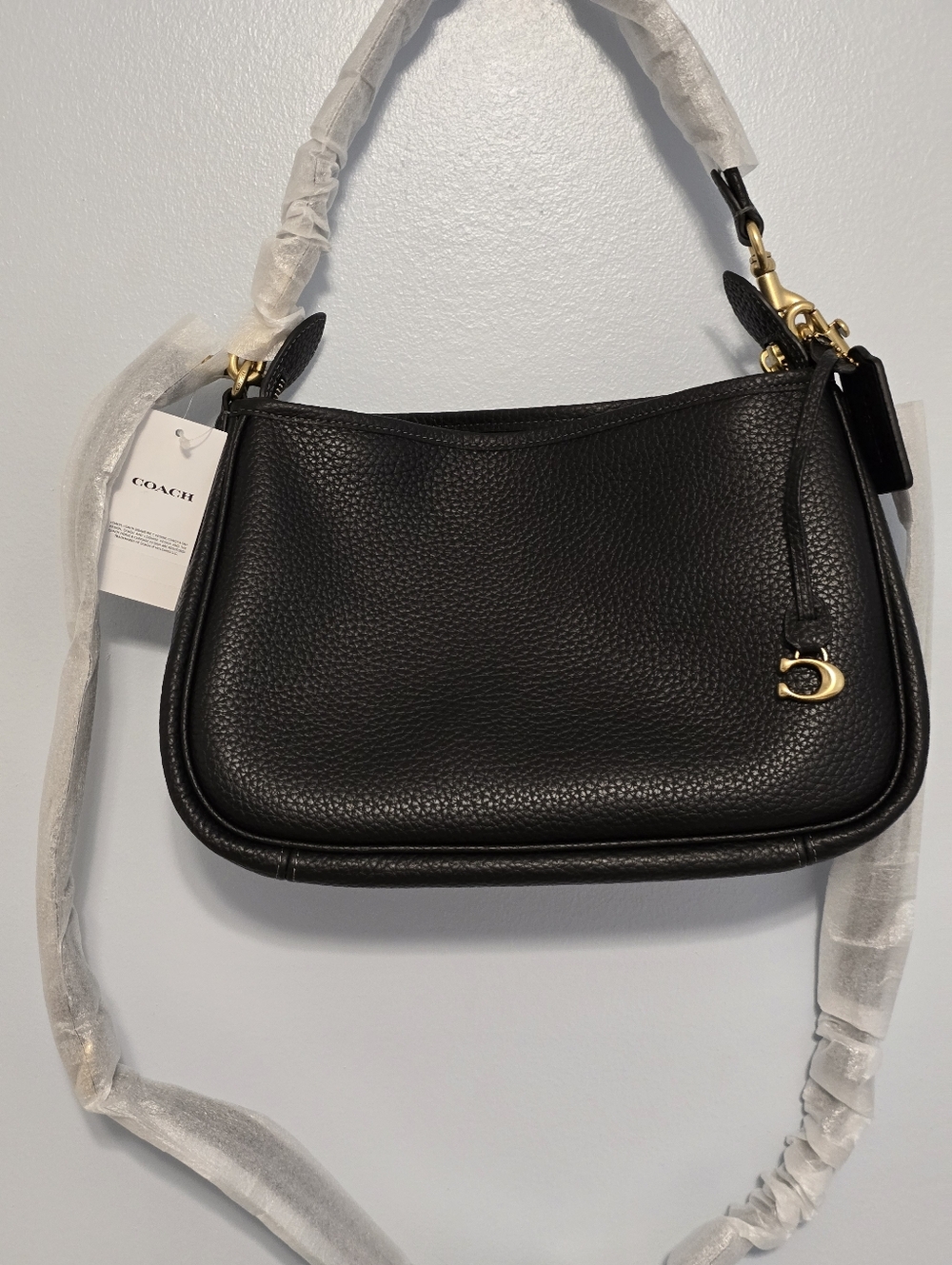 Black Leather Shoulder Bag - Women's Crossbody